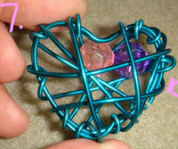 deviantart colourful-blossom Wire Heart